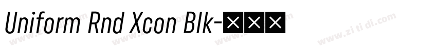 Uniform Rnd Xcon Blk字体转换